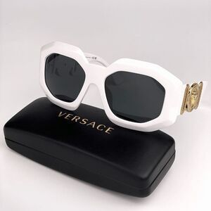 NEW Versace VE4424U 314/87 MAXI MEDUSA BIGGIE White Gray Square Women Sunglasses
